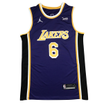 Баскетбольная джерси Nike Lebron James Los Angeles Lakers №6 Purple White Yellow